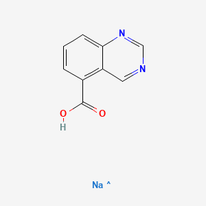 molecular formula C9H6N2NaO2 B12334819 Quinazoline-5-carboxylic acid;sodium salt 