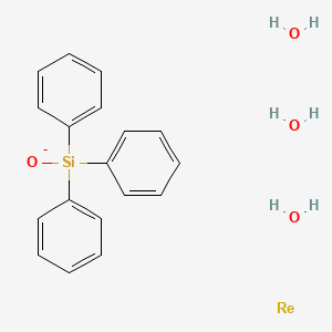 Oxido(triphenyl)silane;rhenium;trihydrate