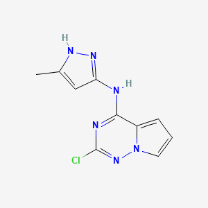 2-chloro-N-(5-methyl-1H-pyrazol-3-yl)pyrrolo[2,1-f][1,2,4]triazin-4-amine