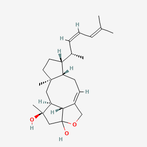 (1S,3R,6R,7S,9E,15R,16R)-3,15-dimethyl-6-[(2S,3Z)-6-methylhepta-3,5-dien-2-yl]-12-oxatetracyclo[8.5.1.03,7.013,16]hexadec-9-ene-13,15-diol