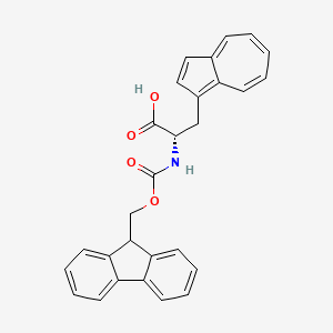 molecular formula C28H23NO4 B12334895 N-alpha-(9-Fluorenylmethyloxycarbonyl)-beta-(1-azulenyl)-L-alanine 