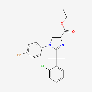 1H-Imidazole-4-carboxylic acid, 1-(4-bromophenyl)-2-[1-(2-chlorophenyl)-1-methylethyl]-, ethyl ester