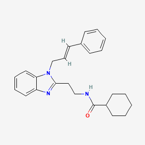 molecular formula C25H29N3O B1233491 N-(2-{1-[(2E)-3-苯基丙-2-烯-1-基]-1H-苯并咪唑-2-基}乙基)环己烷甲酰胺 