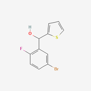 molecular formula C11H8BrFOS B12334919 (5-Bromo-2-fluorophenyl)(thiophen-2-yl)methanol 