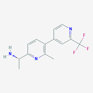 [3,4'-Bipyridine]-6-methanamine,a,2-dimethyl-2'-(trifluoromethyl)-,(aS)-