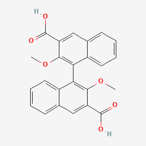 molecular formula C24H18O6 B12334924 [1,1'-Binaphthalene]-3,3'-dicarboxylicacid,2,2'-dimethoxy-,(1S)- CAS No. 135312-22-0