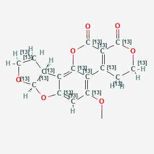 molecular formula C17H14O7 B12334948 (3S,7R)-11-methoxy-6,8,16,20-tetraoxapentacyclo[10.8.0.02,9.03,7.013,18]icosa-1,9,11,13(18)-tetraene-17,19-dione 