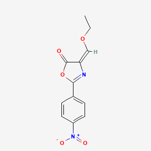 molecular formula C12H10N2O5 B1233495 2-(对硝基苯基)-4-乙氧基亚甲基恶唑-5-酮 