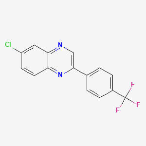 6-Chloro-2-(4-(trifluoromethyl)phenyl)quinoxaline