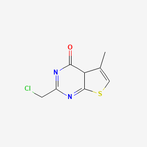 molecular formula C8H7ClN2OS B12334975 2-(chloromethyl)-5-methyl-4aH-thieno[2,3-d]pyrimidin-4-one 