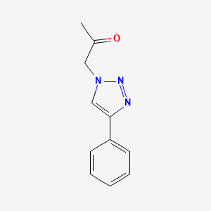 molecular formula C11H11N3O B12334980 1-(4-phenyl-1H-1,2,3-triazol-1-yl)propan-2-one 