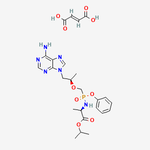 Isopropyl ((S)-((((R)-1-(6-amino-9H-purin-9-yl)propan-2-yl)oxy)methyl)(phenoxy)phosphoryl)-D-alaninate fumarate