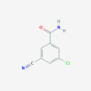 molecular formula C8H5ClN2O B12335008 3-Chloro-5-cyanobenzamide 