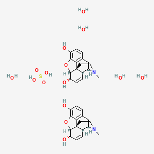 molecular formula C34H50N2O15S B1233501 Morphine sulfate pentahydrate CAS No. 6211-15-0