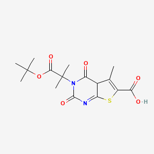 Thieno[2,3-d]pyrimidine-3(2H)-acetic acid, 6-carboxy-1,4-dihydro-alpha,alpha,5-trimethyl-2,4-dioxo-, 3-(1,1-dimethylethyl) ester