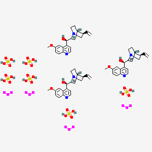 molecular formula C60H84I12N6O30S6-4 B1233506 Herapathite 