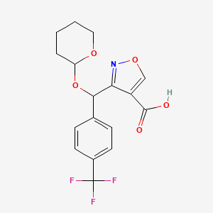 3-[[(2-Tetrahydropyranyl)oxy][4-(trifluoromethyl)phenyl]methyl]isoxazole-4-carboxylic Acid