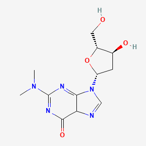 molecular formula C12H17N5O4 B12335069 Guanosine, 2'-deoxy-N,N-dimethyl- 