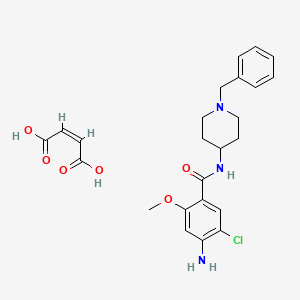 molecular formula C24H28ClN3O6 B1233507 Clebopride maleate CAS No. 84370-95-6