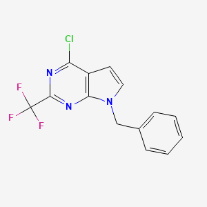 7-Benzyl-4-chloro-2-(trifluoromethyl)-7H-pyrrolo[2,3-d]pyrimidine