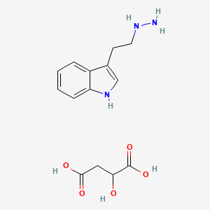 molecular formula C14H19N3O5 B12335084 2-hydroxybutanedioic acid;2-(1H-indol-3-yl)ethylhydrazine 