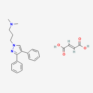 molecular formula C24H27N3O4 B1233509 Fezolamine fumarate CAS No. 80410-37-3
