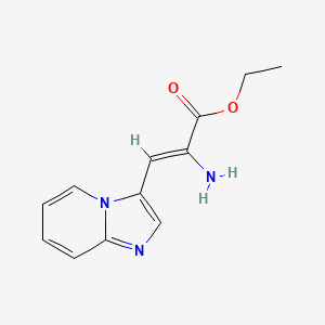 2-Propenoic acid, 2-amino-3-imidazo[1,2-a]pyridin-3-yl-, ethyl ester, (2Z)-