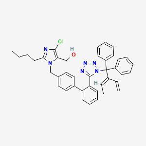 (E)-(2-butyl-4-chloro-1-((2'-(1-(1,1-diphenyl-2-vinylbut-2-en-1-yl)-1H-tetrazol-5-yl)-[1,1'-biphenyl]-4-yl)methyl)-1H-imidazol-5-yl)methanol