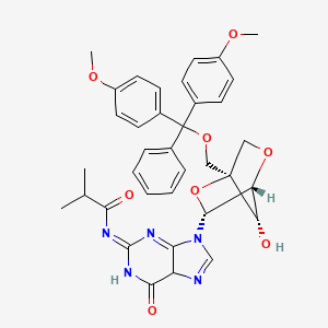 N-[9-[(1R,3R,4R,7S)-1-[[bis(4-methoxyphenyl)-phenylmethoxy]methyl]-7-hydroxy-2,5-dioxabicyclo[2.2.1]heptan-3-yl]-6-oxo-5H-purin-2-ylidene]-2-methylpropanamide