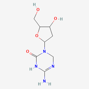 molecular formula C8H14N4O4 B1233517 1,3,5-Triazin-2(1H)-one, 4-amino-1-(2-deoxy-b-D-erythro-pentofuranosyl)-3,6-dihydro- 