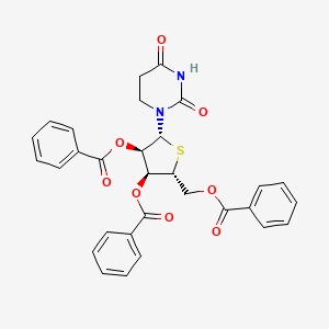 (2R,3S,4R,5R)-2-((benzoyloxy)methyl)-5-(2,4-dioxo-3,4-dihydropyrimidin-1(2H)-yl)tetrahydrothiophene-3,4-diyl dibenzoate