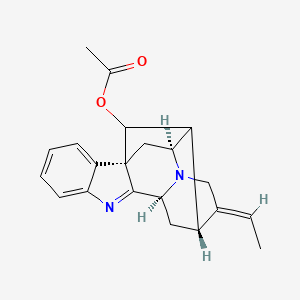 molecular formula C21H22N2O2 B1233521 22-Norajmala-1,19-dien-17alpha-yl acetate 