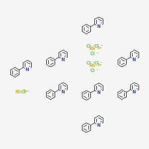 molecular formula C88H72Cl7N8Rh3+2 B12335269 2-Phenylpyridine;rhodium(3+);heptachloride 