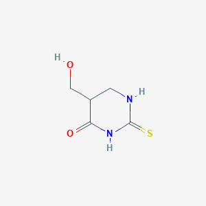 molecular formula C5H8N2O2S B12335287 5-(Hydroxymethyl)-2-sulfanylidene-1,3-diazinan-4-one 