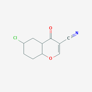 6-Chloro-4-oxo-4a,5,6,7,8,8a-hexahydrochromene-3-carbonitrile