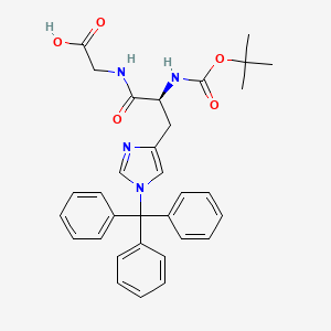 molecular formula C32H34N4O5 B12335342 Boc-His(Trt)-Gly-OH 