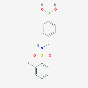 molecular formula C13H13BFNO4S B12335365 (4-(((2-Fluorophenyl)sulfonamido)methyl)phenyl)boronic acid 