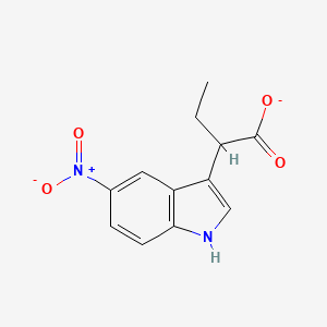 molecular formula C12H11N2O4- B12335383 Ethyl(5-nitro-1h-indol-3-yl)acetate 