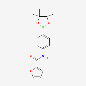 molecular formula C17H20BNO4 B12335399 N-[4-(4,4,5,5-tetramethyl-1,3,2-dioxaborolan-2-yl)phenyl]-2-Furancarboxamide 