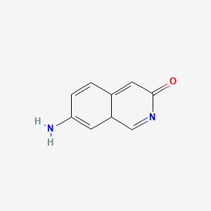 molecular formula C9H8N2O B12335424 7-amino-8aH-isoquinolin-3-one 