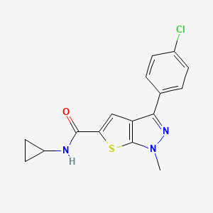 3-(4-chlorophenyl)-N-cyclopropyl-1-methyl-5-thieno[2,3-c]pyrazolecarboxamide