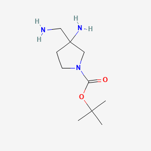 Tert-butyl 3-amino-3-(aminomethyl)pyrrolidine-1-carboxylate