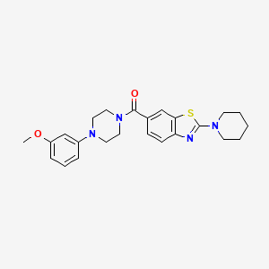 [4-(3-Methoxyphenyl)-1-piperazinyl]-[2-(1-piperidinyl)-1,3-benzothiazol-6-yl]methanone