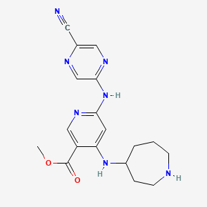 Methyl 4-(azepan-4-ylamino)-6-((5-cyanopyrazin-2-yl)amino)nicotinate