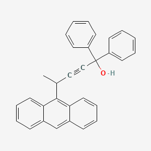 molecular formula C31H24O B12335496 4-Anthracen-9-yl-1,1-diphenylpent-2-yn-1-ol 