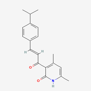 molecular formula C19H21NO2 B1233550 3-[3-(4-异丙基苯基)丙烯酰基]-4,6-二甲基-2(1H)-吡啶酮 