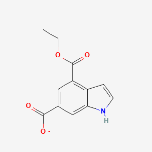 4-ethoxycarbonyl-1H-indole-6-carboxylate