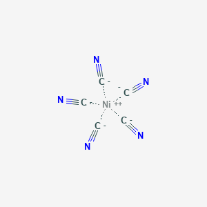 molecular formula C5N5Ni-3 B1233554 (SPY-5)-五氰基镍酸盐(II) 