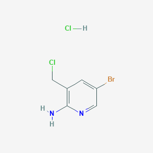 5-bromo-3-(chloromethyl)pyridin-2-amine;hydrochloride