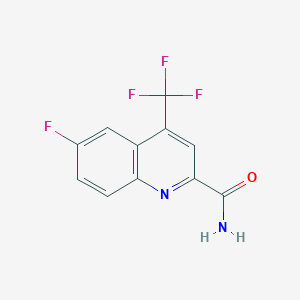 6-Fluoro-4-(trifluoromethyl)quinoline-2-carboxamide